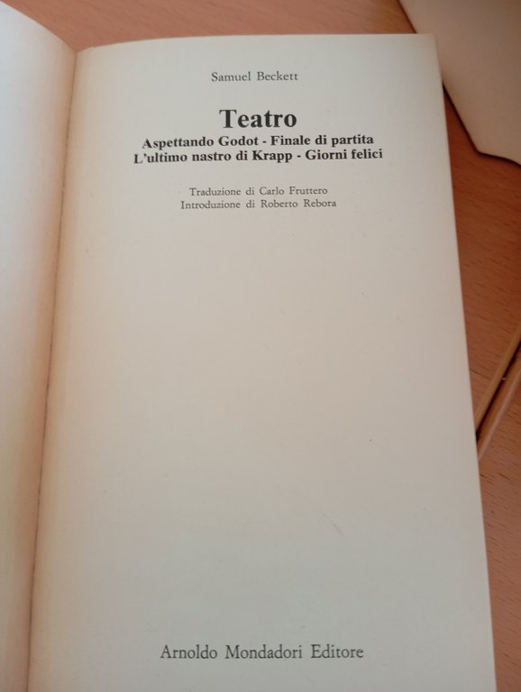 Teatro Contemporaneo Tre Volumi di Beckett Ionesco Osborne, Cofanetto Oscar …