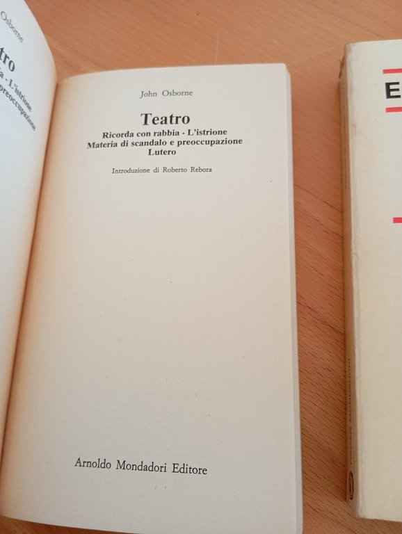 Teatro Contemporaneo Tre Volumi di Beckett Ionesco Osborne, Cofanetto Oscar …