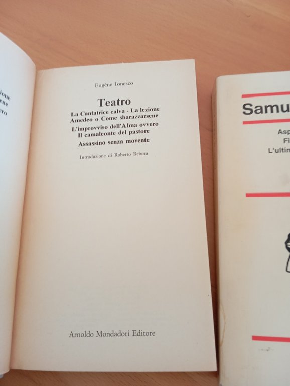 Teatro Contemporaneo Tre Volumi di Beckett Ionesco Osborne, Cofanetto Oscar …