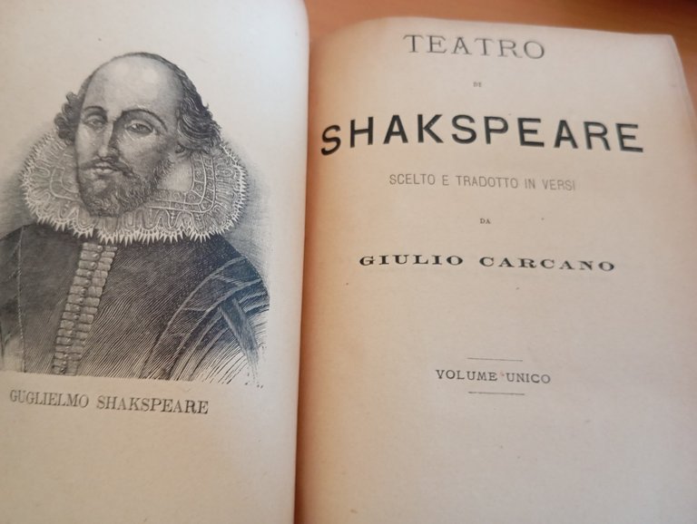Teatro di Shakespeare, Giulio Carcano, Bietti, 1887,