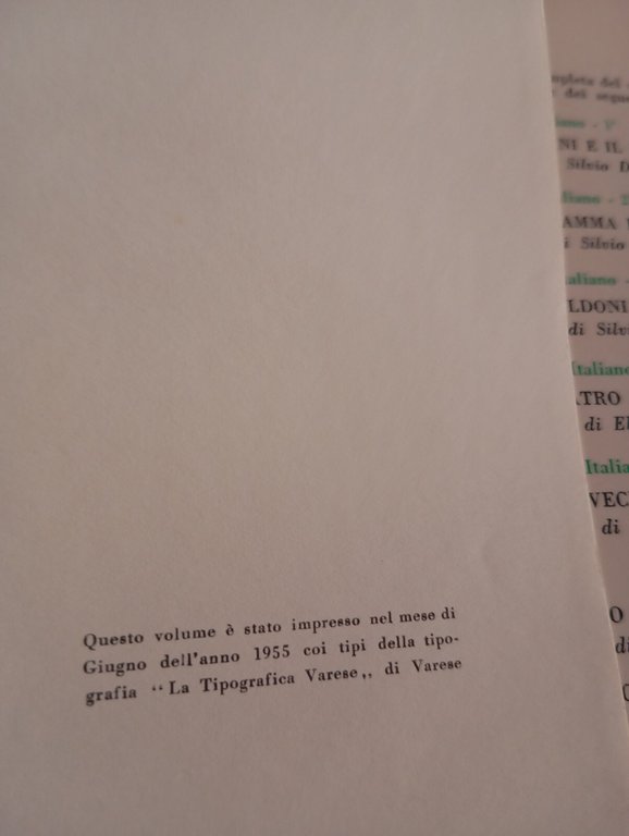 Teatro italiano 5 volumi, Silvio D'amico, Nuova Accaemia, 1955