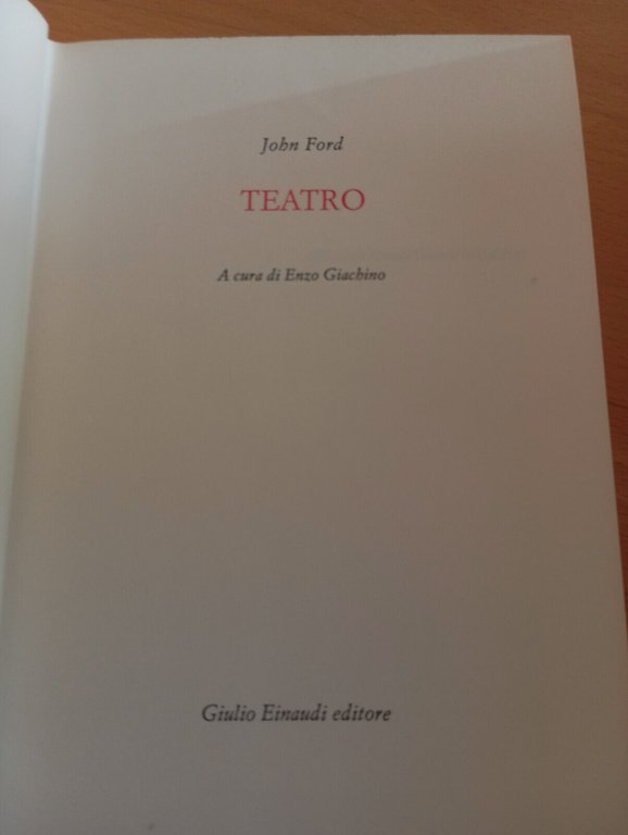 Teatro, John Ford, Einaudi Millenni, 1971 | Immagine Gallery 5