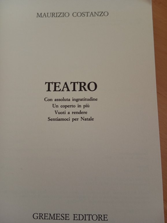 Teatro, Maurizio Coatanzo, Gremese Editore, 1990 | Immagine Gallery 15