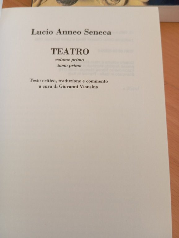 Teatro, Seneca, Volume primo , due tomi in cofanetto, Oscar …