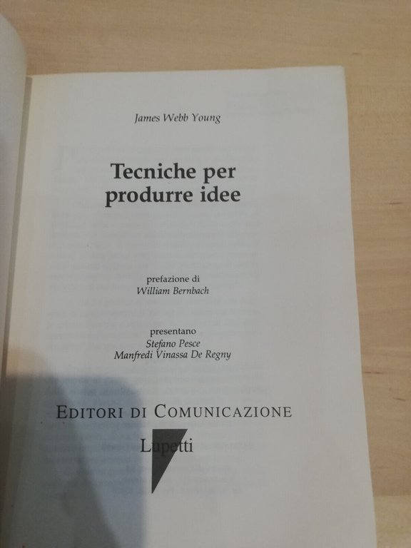 Tecnica per produrre idee, James Webb Young, Lupetti,