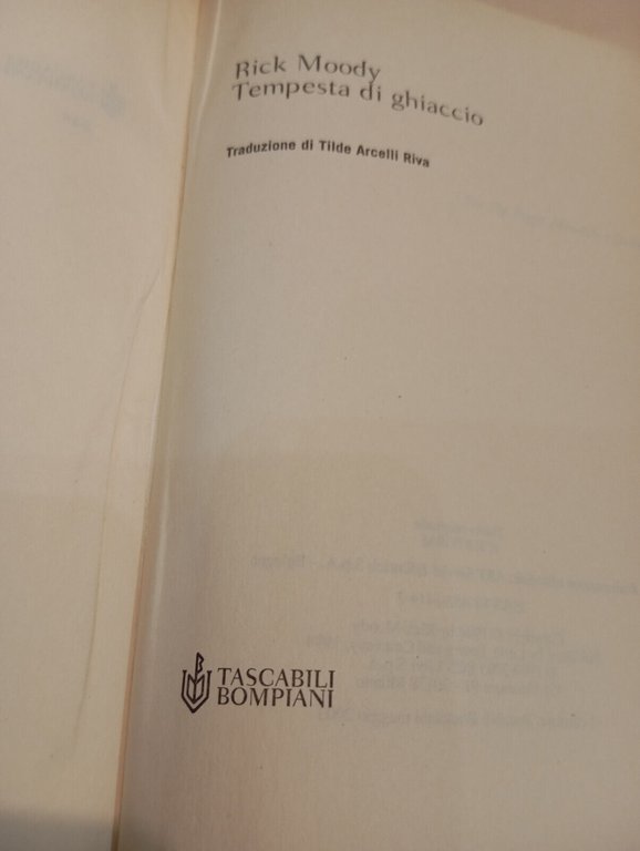 Tempesta di ghiaccio, Rick Moody, Bompiani, 2003