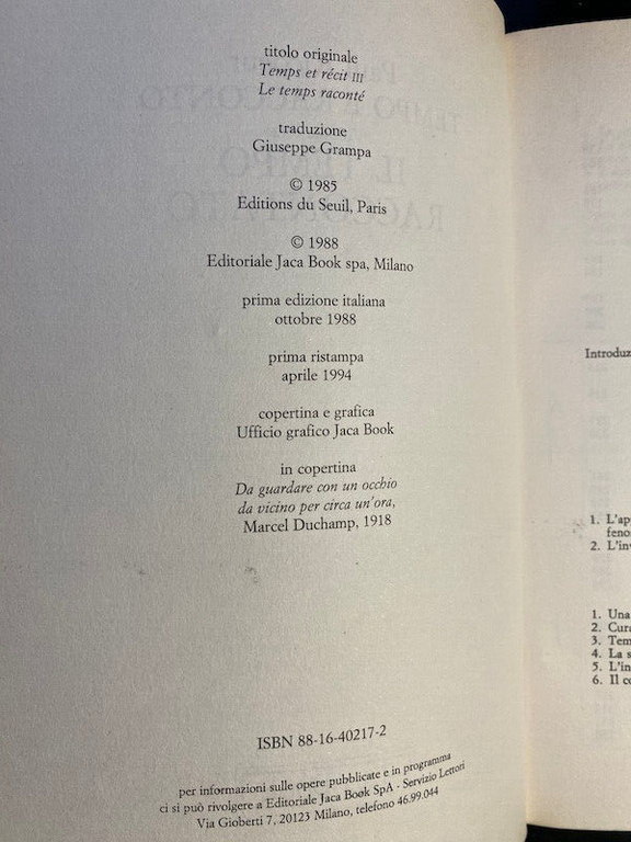 Tempo e racconto vol. 3 Il tempo raccontato, Paul Ricoeur, …