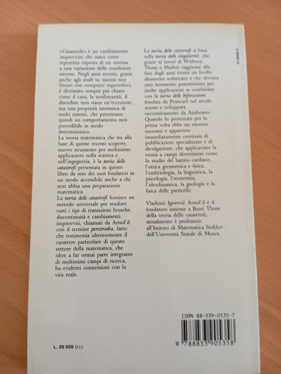 Teoria delle catastrofi, Vladimir I. Arnol'd, Bollati Boringhieri, 1990
