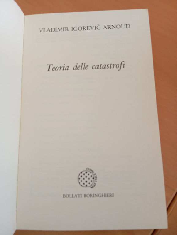Teoria delle catastrofi, Vladimir I. Arnol'd, Bollati Boringhieri, 1990