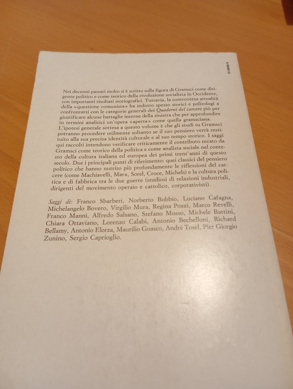 Teoria politica e società industriale. Ripensare Gramsci, Franco Sbarberi, 1988