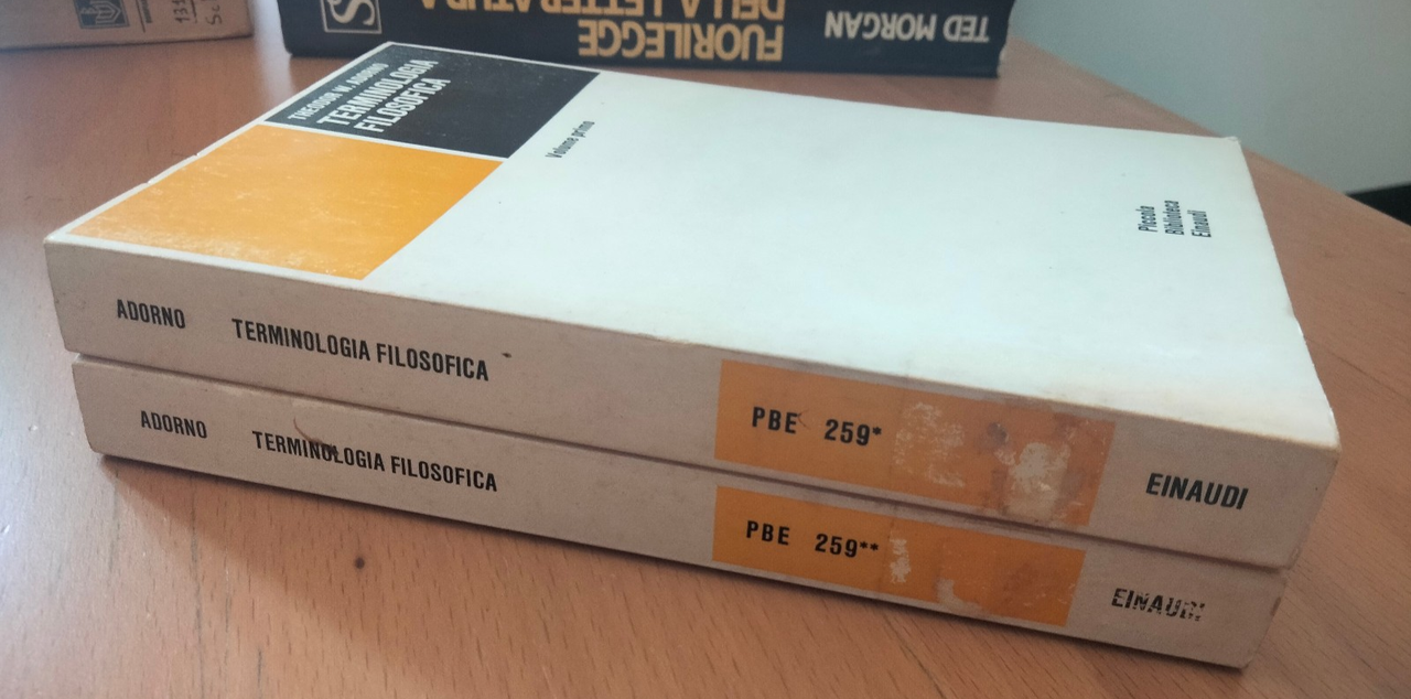 Terminologia filosofica, due volumi, Theodor W. Adorno, Einaudi PBE, 1975 | Immagine principale