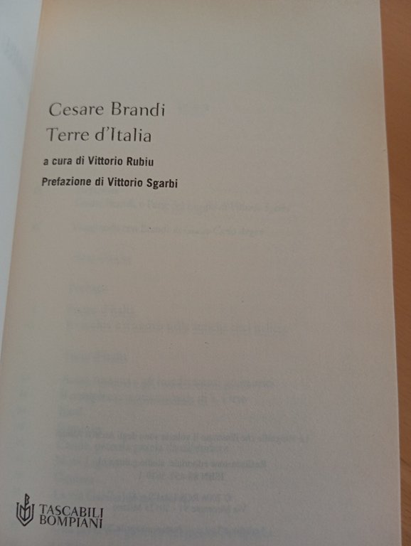 Terre d'Italia, Cesare Brandi, Bompiani, 2006