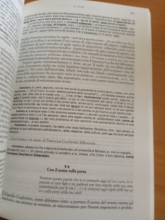 Testimoni del non provato, la Shoah nella terza generazione, Carocci, …