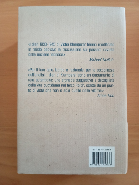 Testimoniare fino all'ultimo. Diari 1933-1945, Victor Klemperer, Mondadori, 2000