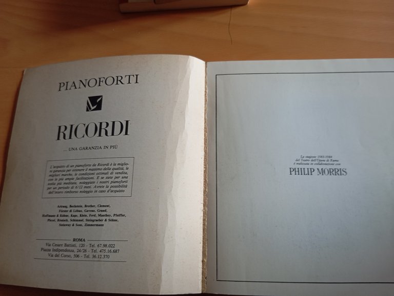 The civil wars, Teatro dell'opera di Roma, Philip Morris, 1984