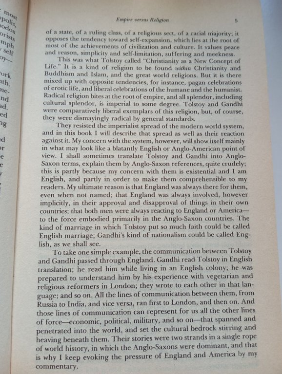 The origins of nonviolence, Martin Green, Tolstoy Gandhi, HarperCollins, 1998