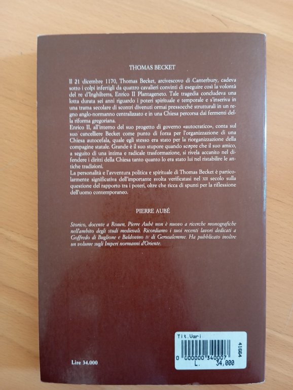 Thomas Becket, Pierre Aubé, Jaca Book, 1990 | Immagine Gallery 4