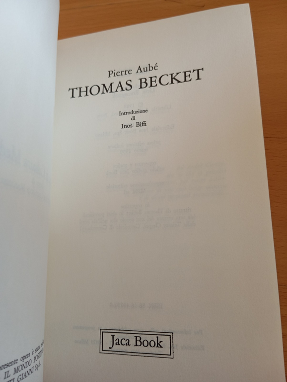 Thomas Becket, Pierre Aubé, Jaca Book, 1990 | Immagine Gallery 5