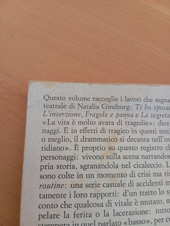 Ti ho sposato per allegria e altre commedie, Natalia Ginzburg, …
