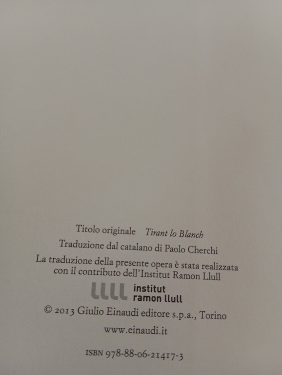 Tirante il bianco, Joanot Martorell, Millenni Einaudi, 2013 | Immagine Gallery 13