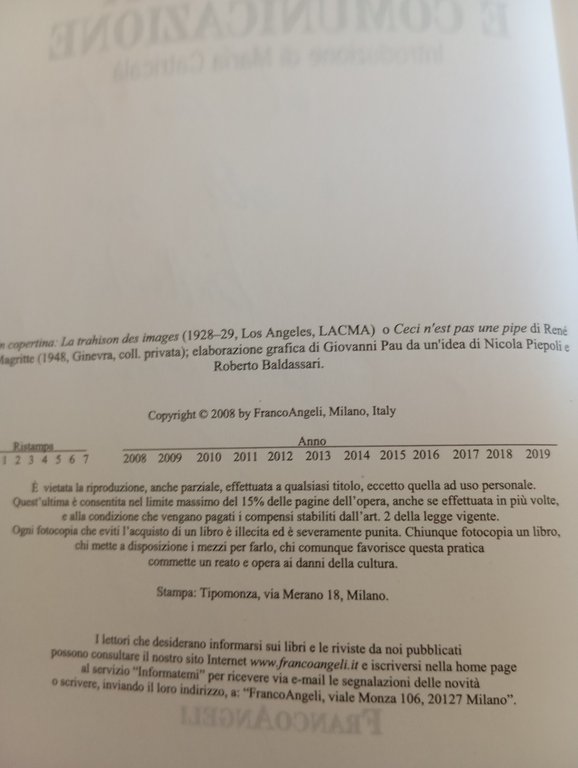 Titolo, testi e comunicazione, Roberto Baldassari, Franco Angeli, 2008 | Immagine Gallery 7