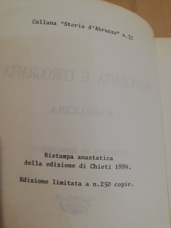 Topografia e corografia Marrucina, V. Zecca, Adelmo Polla, 1983