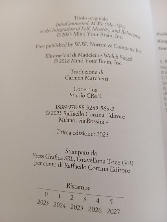 Tra me e noi, Daniel J. Siegel, Raffaello Cortina, 2023