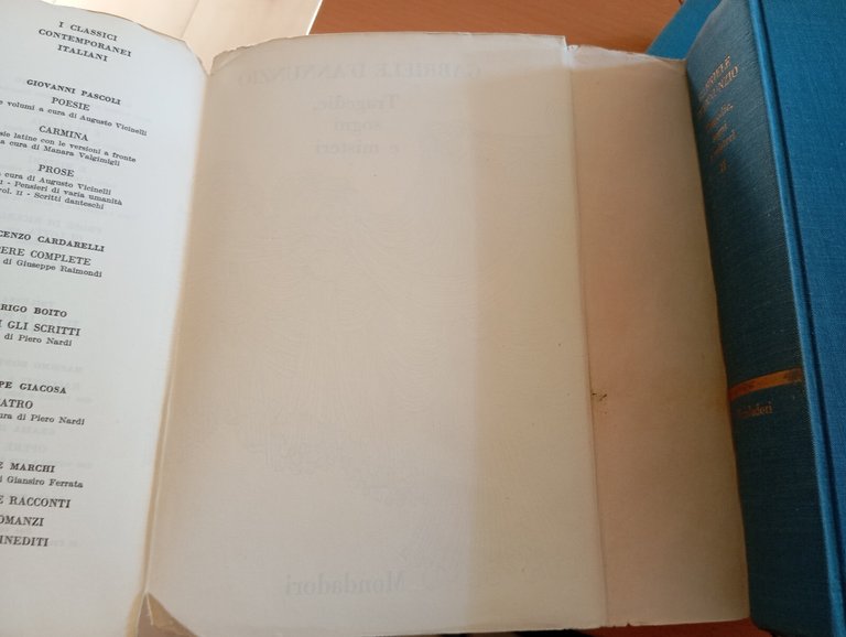 Tragedie, sogni e misteri, Gabriele D'Annunzio, Mondadori due volumi, 1966