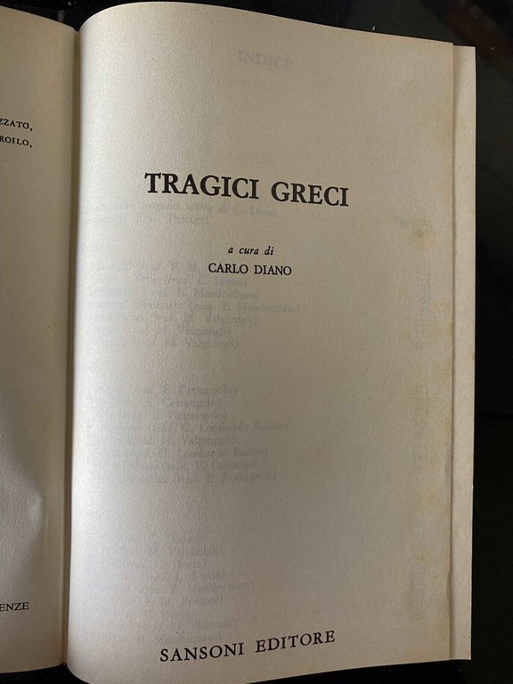 Tragici greci, Sansoni, 1989