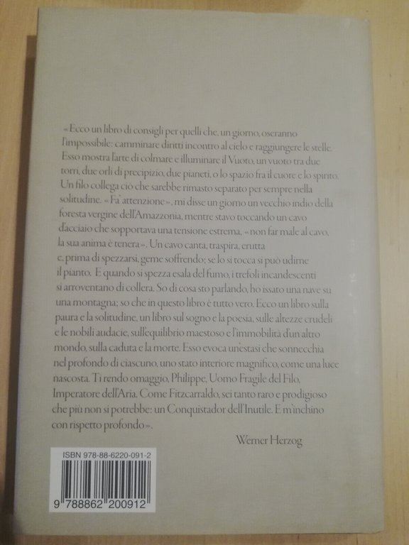 Trattato di funambolismo, Philippe Petit, 2009, Prefazione Paul Auster