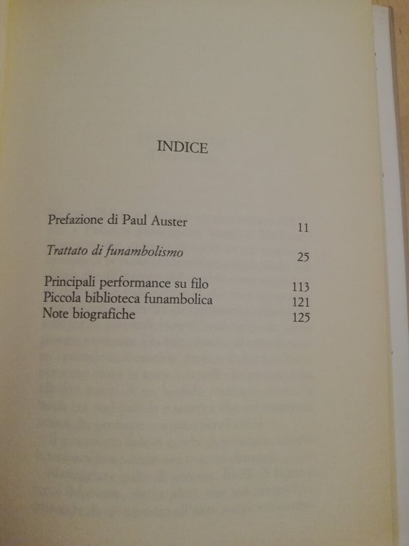 Trattato di funambolismo, Philippe Petit, 2009, Prefazione Paul Auster