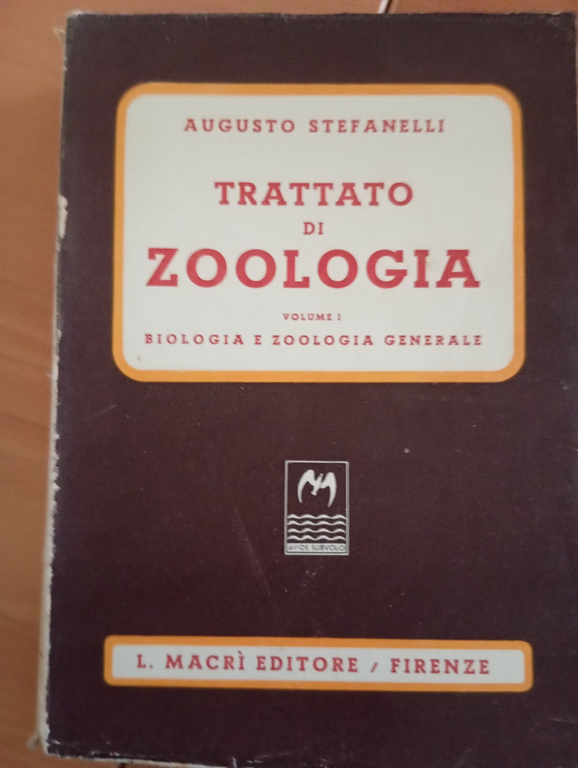 Trattato di zoologia, Augusto Stefanelli, Macrì Editore, 1948, per collezionisti