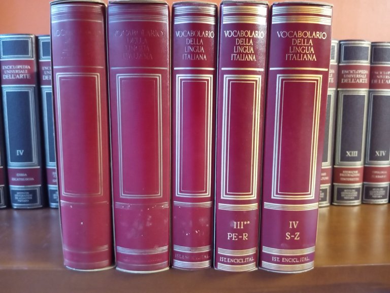 Treccani, Vocabolario della lingua italiana, 1986-1994, 5 tomi, opera completa