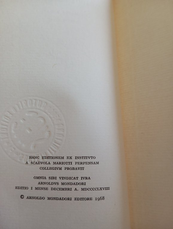 Tulli Ciceronis, Paradoxa stoicorum, Mondadori, 1968, molto raro | Immagine Gallery 6