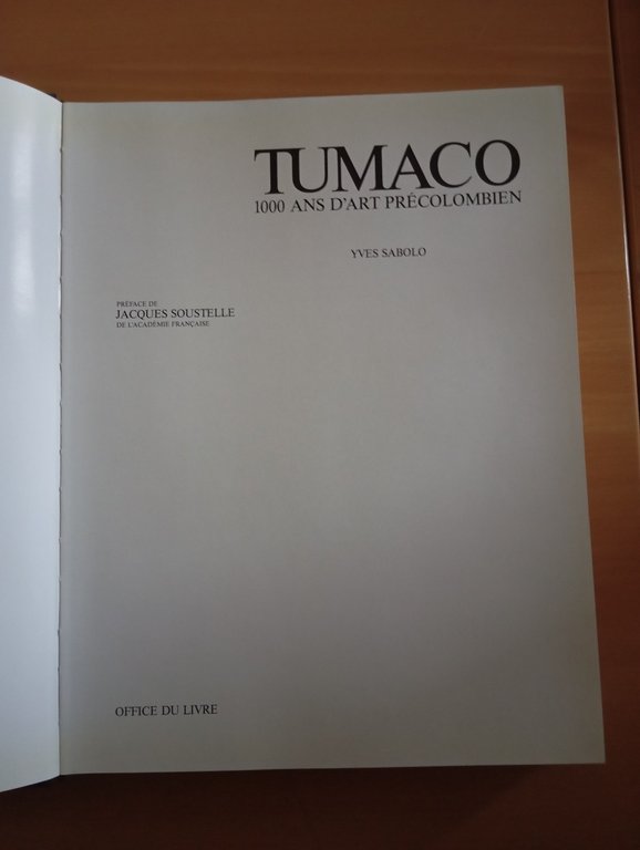 Tumaco, 1000 ans d'art precolombien, Yves Sabolo, 1986