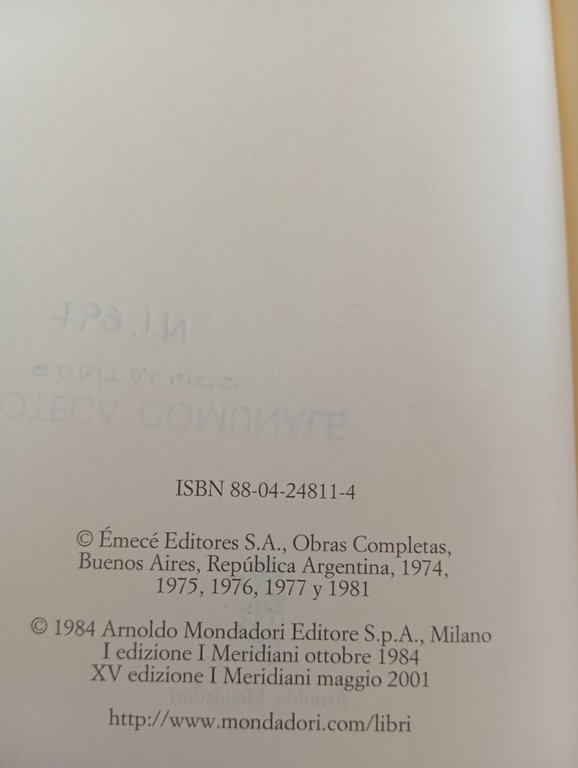 Tutte le opere, Volume 1, J. L. Borges, Mondadori Meridiani, … | Immagine Gallery 9