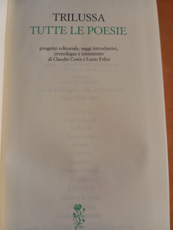 Tutte le poesie, Trilusssa, Meridiani Mondadori, 2004