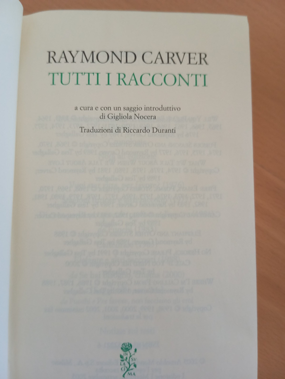 Tutti i racconti, Raymond Carver, Meridiani Mondadori, 2006