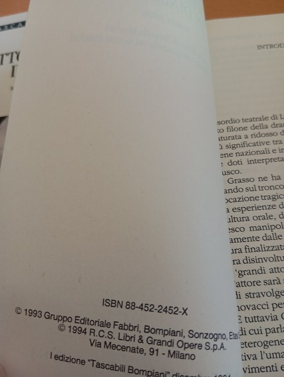 Tutto il teatro in dialetto, due volumi, Luigi Pirandello, Bompiani, …