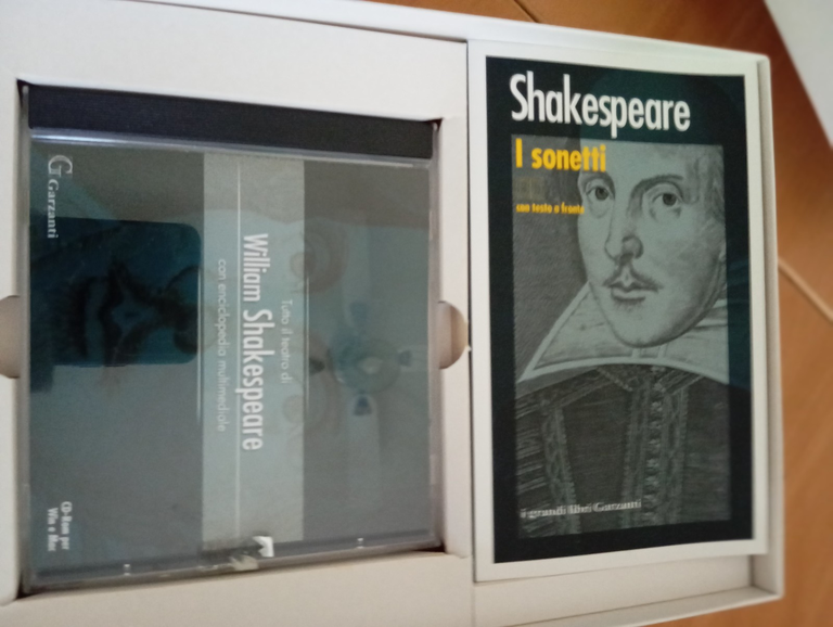 Tutto il teatro William Shakespeare, CD rom, enciclopedia multimediale, sonetti