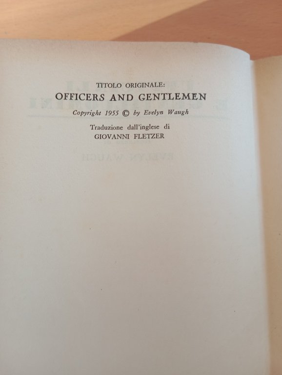 Ufficiali e gentiluomini, Evelyn Waugh, Bompiani, 1960