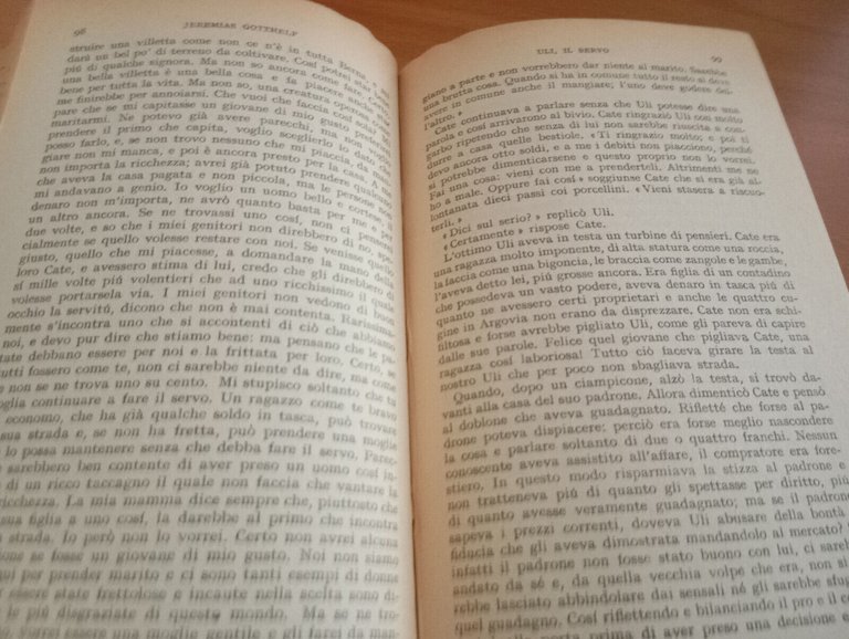 Uli il servo, Jeremias Gotthelf, BMM Mondadori, 1953