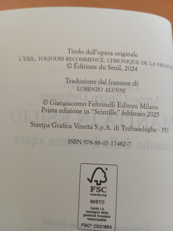 Umanità in esilio, Cronache dalla frontiera, Fassin - Defossez, Feltrinelli …