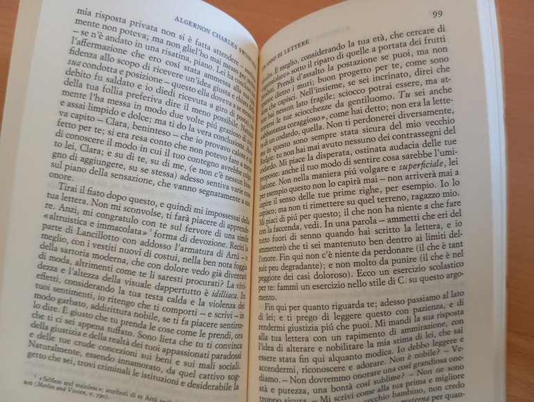 Un anno di lettere, Algernon Charles Swinburne, Einaudi, 1983