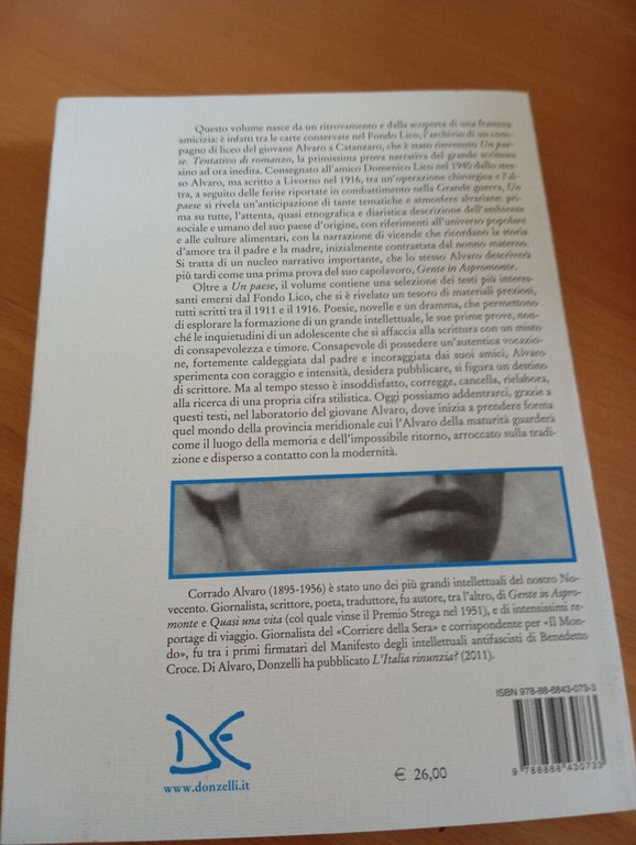 Un paese e altri scritti giovanili (1911-1916), Corrado Alvaro, Donzelli, …