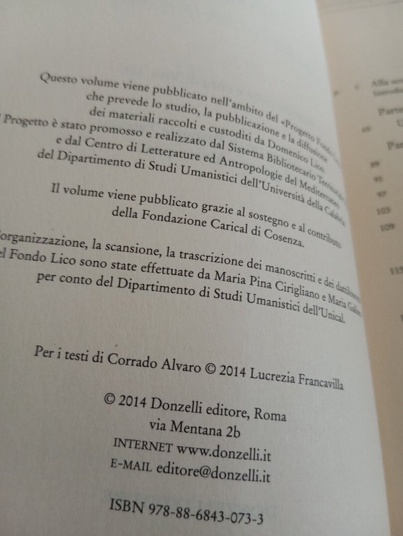 Un paese e altri scritti giovanili (1911-1916), Corrado Alvaro, Donzelli, …
