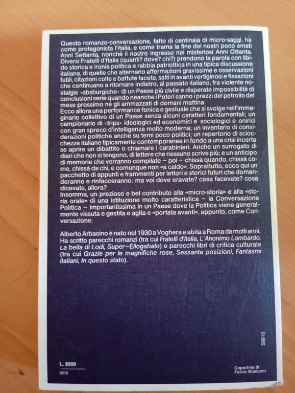 Un Paese senza, Alberto Arbasino, Garzanti, 1980