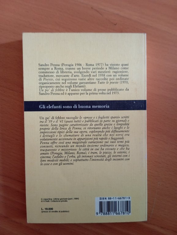 Un po' di febbre, Sandro Penna, Garzanti, 1994 | Immagine Gallery 4