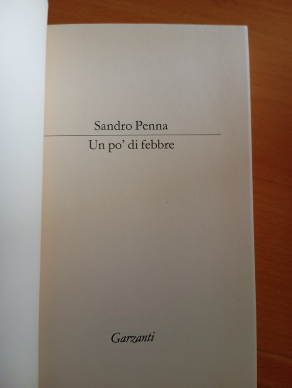 Un po' di febbre, Sandro Penna, Garzanti, 1994 | Immagine Gallery 5