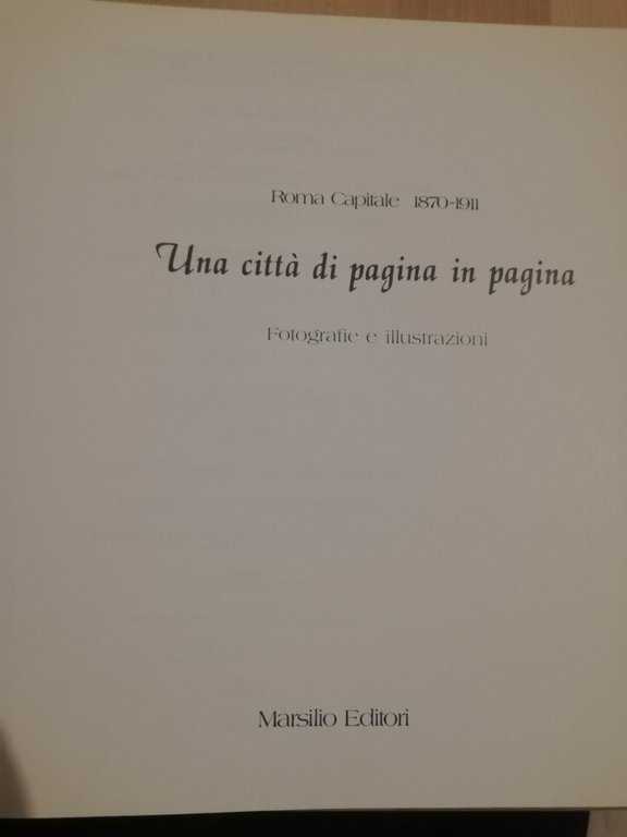 Una città di pagina in pagina, 1984, Marsilio Editori